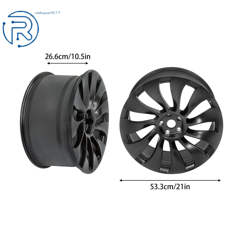 21" Rear Wheel Rim Matte Black for Tesla Model Y (2020-2024)