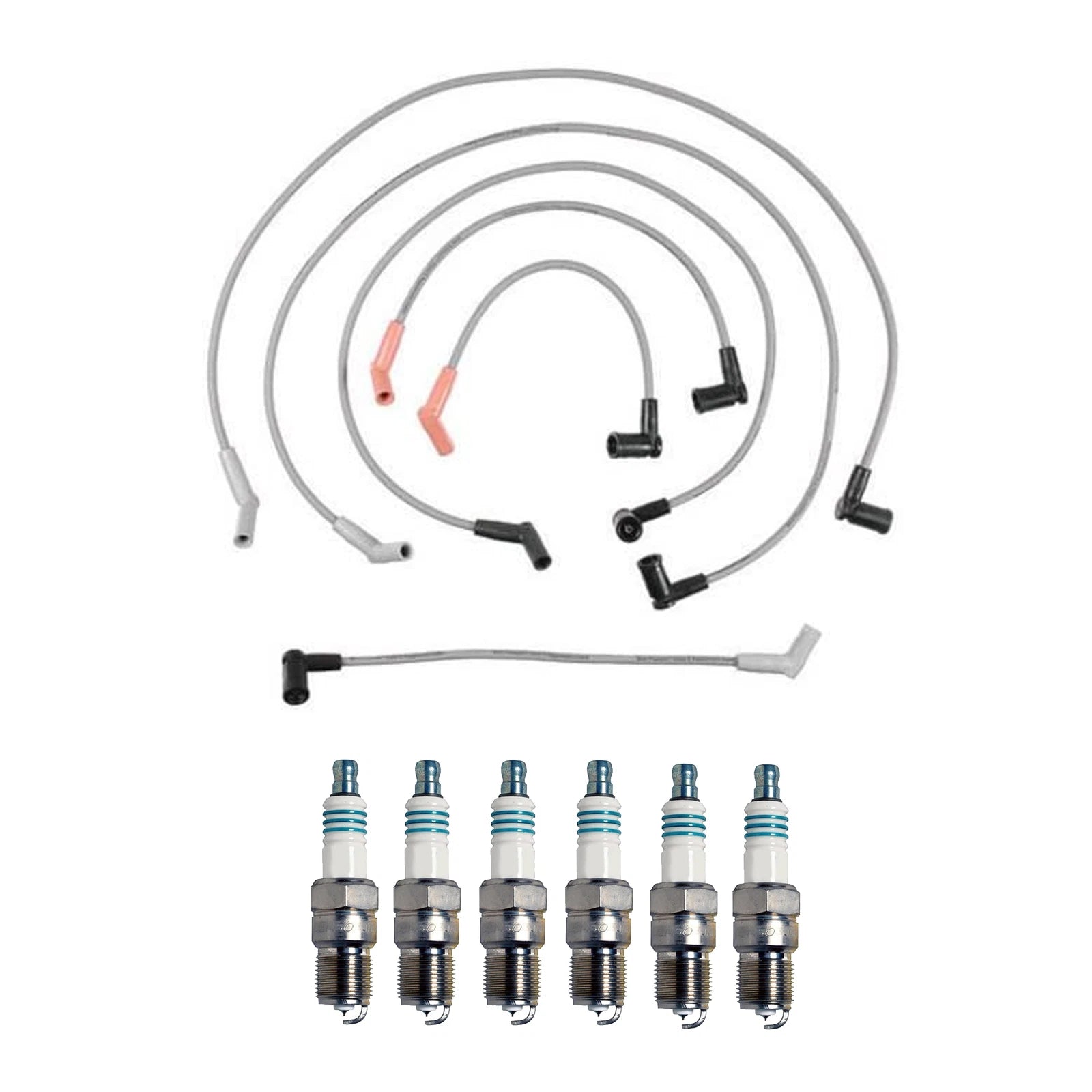 Denso 7mm Wire Set & 6 Iridium Power Spark Plugs Kit for Ford F-150 (1997–2003)
