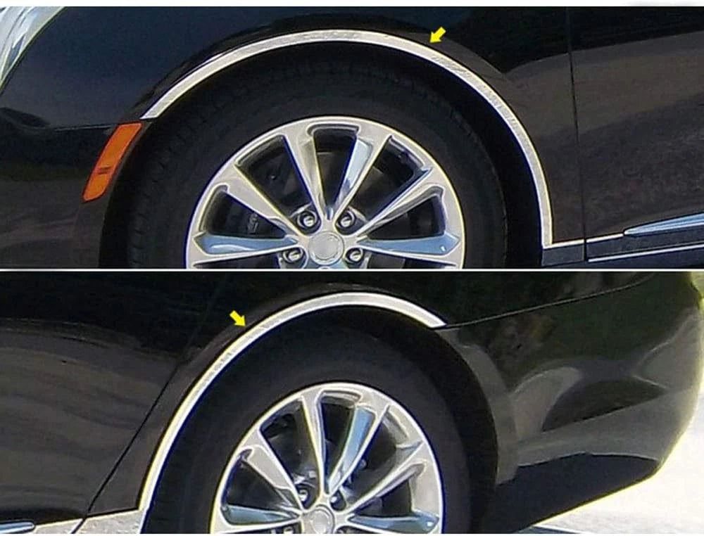 4p Luxury FX Chrome Fender Trim w/Gasket For 2013-2017 Cadillac XTS