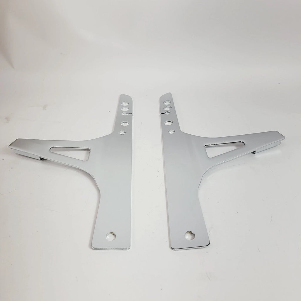 Set of 2 Chrome Detachables Rigid Sideplates for Harley Dyna Fat Bob (2008–2023) 53020-06A