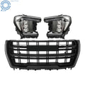 Set of 2 Black Housing LED Headlights for GMC Yukon (2021–2023)