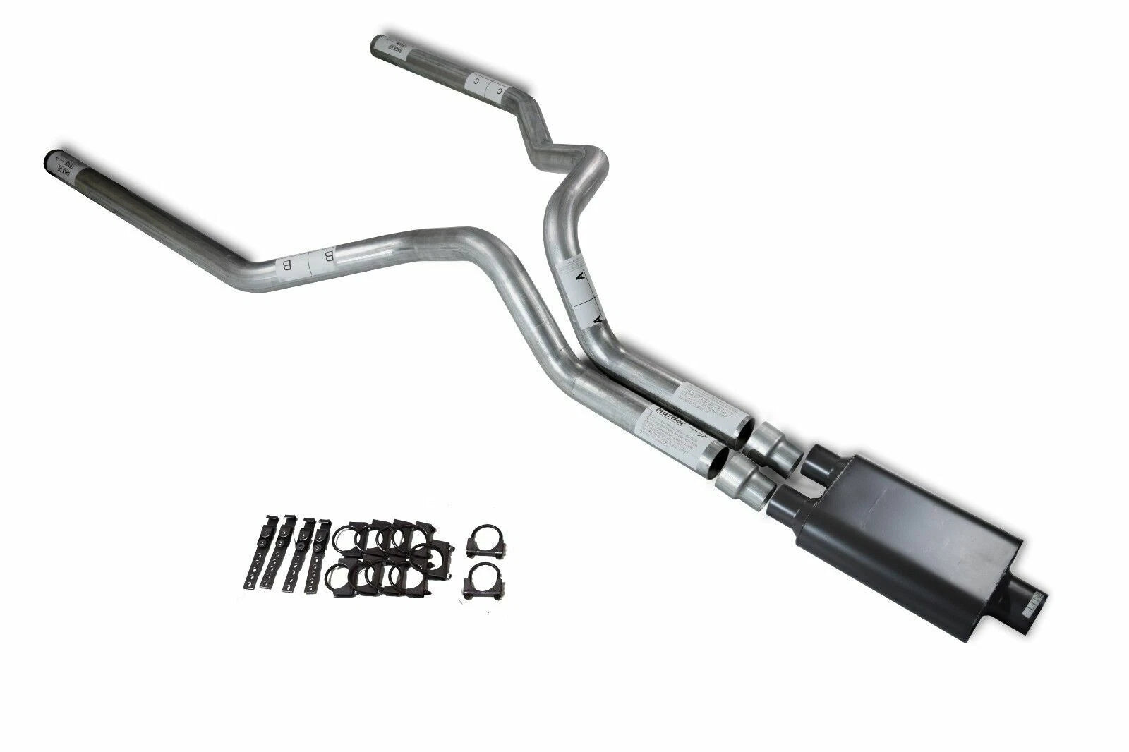 Dual Exhaust Kit for Ford F150 (2021–2025) 3" with 2 Chamber Muffler