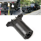 7 Way Round to 4 Pin Flat Trailer Light Adapter Plug Connector