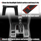 Gear Panel Trim Shift Box Cover Decal for Honda Civic (2016–2021) Black