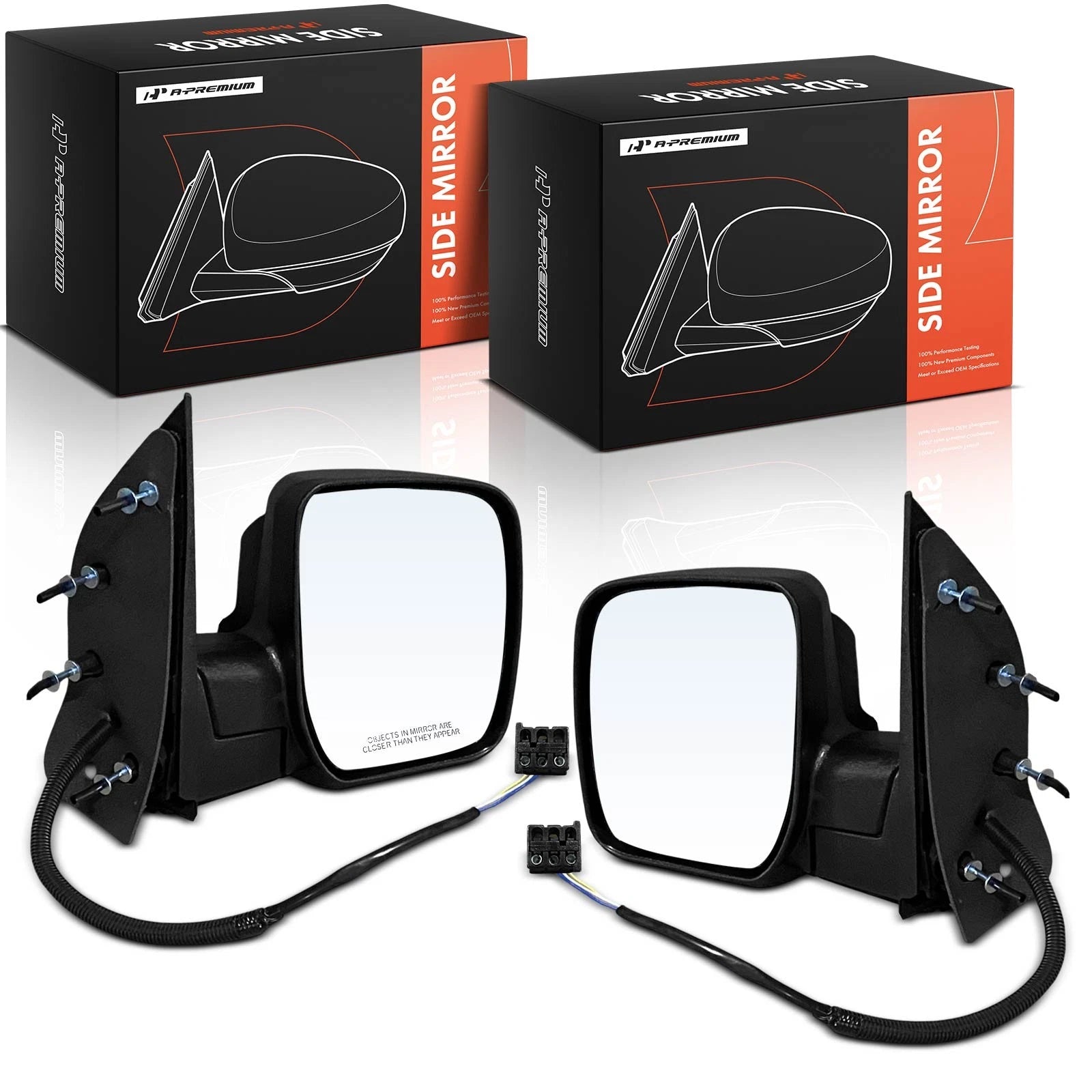 2X Power Mirrors with Power Fold for Ford E-150 E-250 Super Duty (2009)