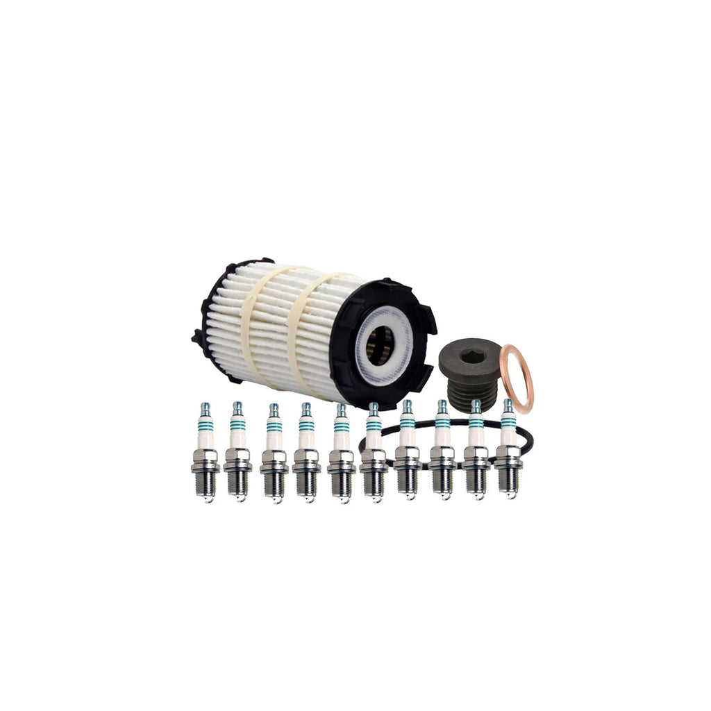 Wix Engine Oil Filter & Denso 10 Iridium Power Spark Plugs for Audi S6 S8 (2007–2012)