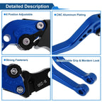 Adjustable Short Brake Clutch Levers Set of 2 for Honda Fury/VTX1300CX (2009–2018) Blue