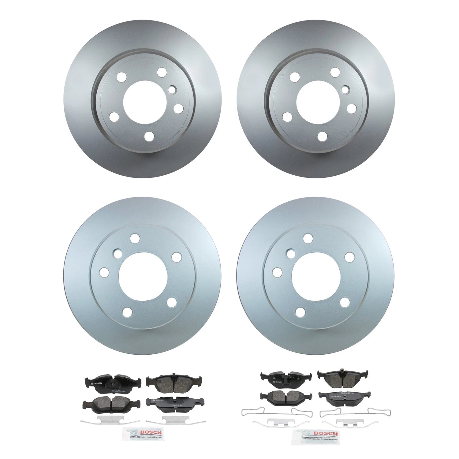 Hella Front Rear Rotor Bosch Ceramic Brake Pad Kit for BMW E36 318is (1997)