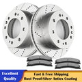 Front Drilled Rotors Brake Pads for Chevrolet Silverado GMC Sierra (2001–2019)