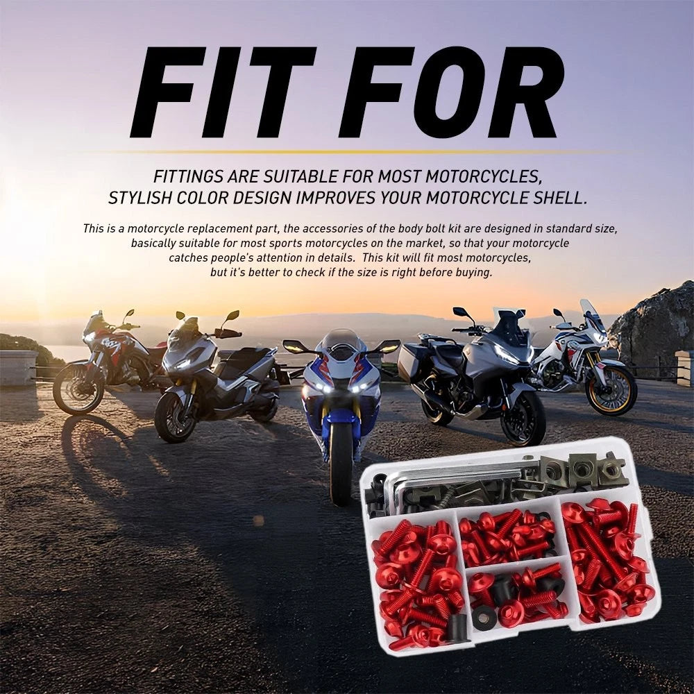 177PCS Fairing Bolts Kit for Motorcycle (Universal)
