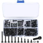 186 Pcs Hex Cap Bolts Screws Nuts Washers for Automotive Applications