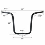 1-1/4" 18" Rise Ape Hanger Handlebars for Harley Sportster (FXST, Custom)