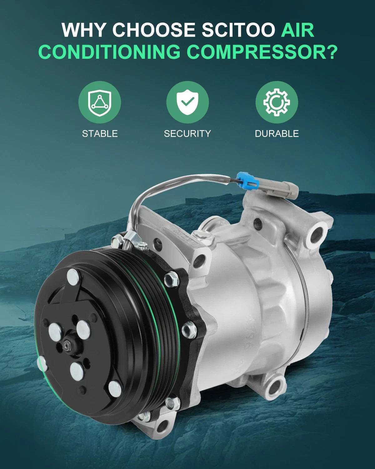 A/C Compressor for Chevy GMC Trucks (1996–2000) 1136519
