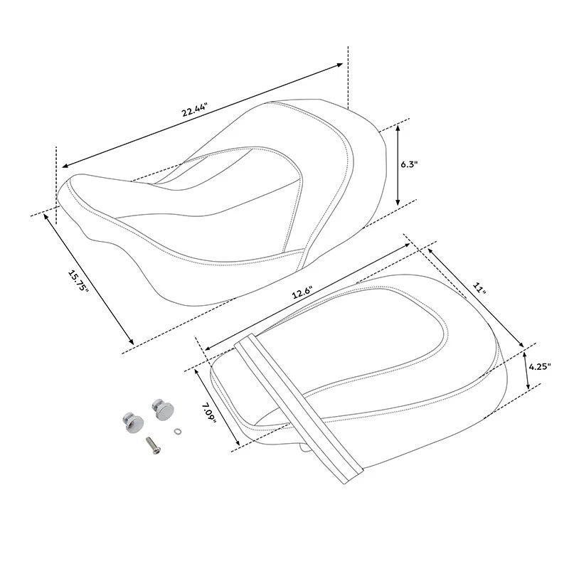 Gel Seat for Harley Touring Electra Road Glide (2009–2023)