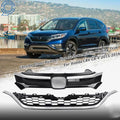 Chrome Upper and Lower Front Bumper Grille Trim for Honda CR-V (2015–2016)