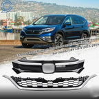 Chrome Upper and Lower Front Bumper Grille Trim for Honda CR-V (2015–2016)