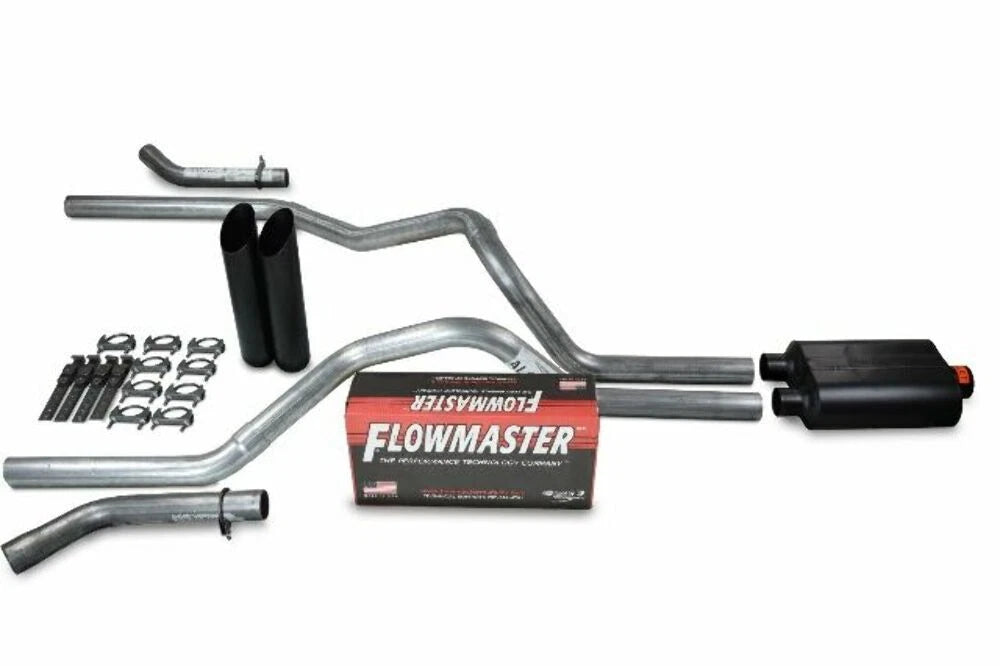 Dual Exhaust Kit for Chevy GMC 1500 (2019–2025) - 2.5" Black Tip