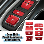 9pcs Gear Shift Panel Switch Button Cover Trim for Honda Accord (2018–2022) Red