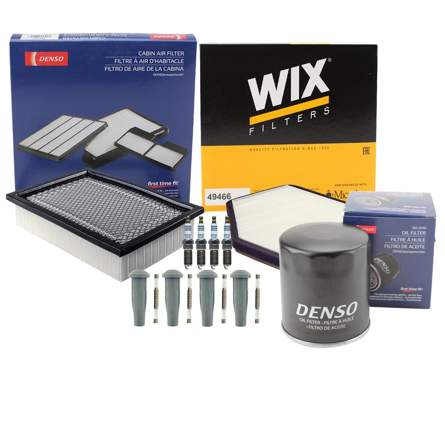 Tune Up Kit with 4 Spark Plugs & Boots for Ford Escape/Mariner/Tribute (2001–2012)