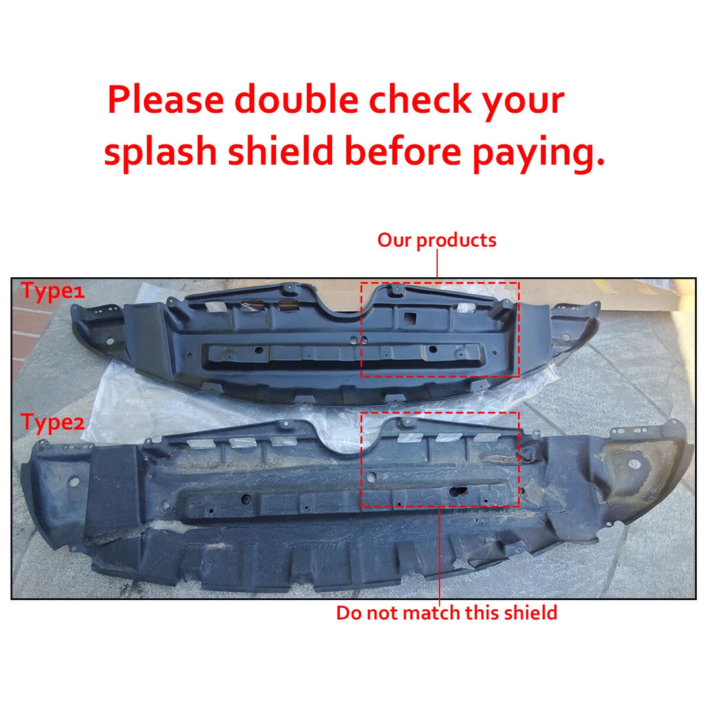 Front Lower Engine Splash Shield for Toyota Sienna (2011–2020)