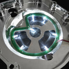 Chrome Engine Clutch Cover with White LED for Kawasaki ZX-14R (2006–2014)