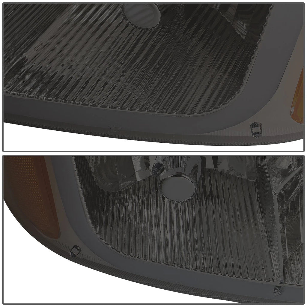 LED Tube Smoked/Amber Headlights for GMC Sierra (2001–2007)
