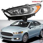 Front Halogen Headlight for Ford Fusion (2013–2016) Chrome Left Side