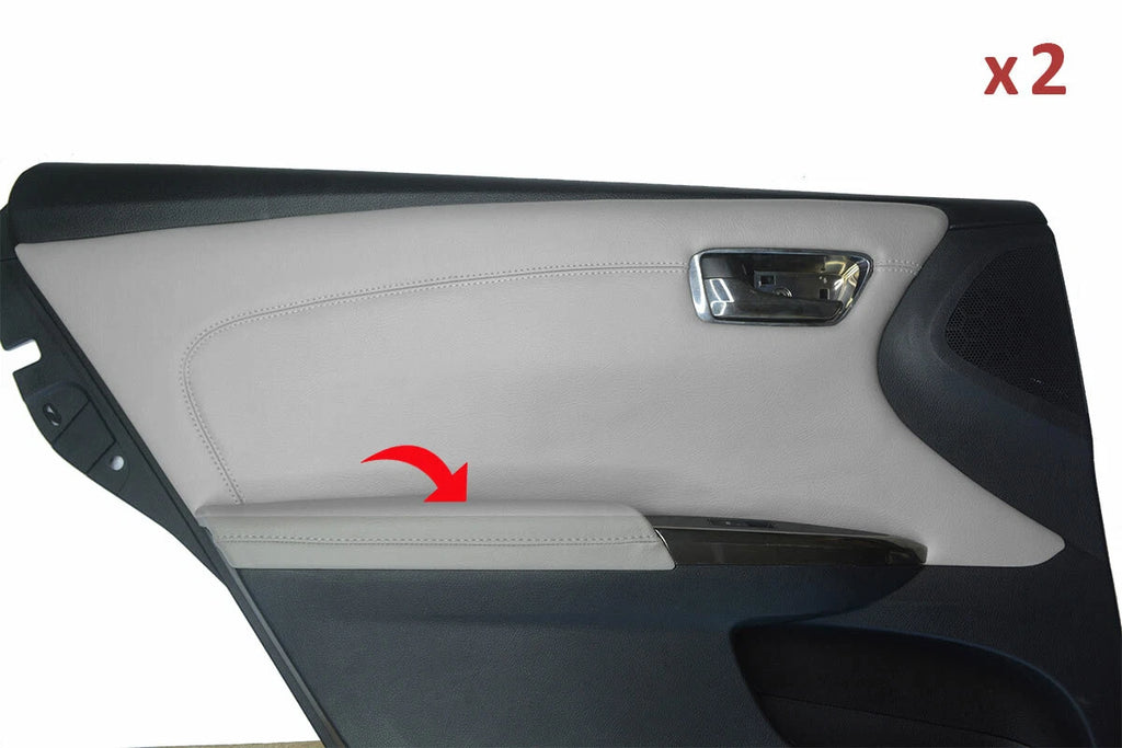 Rear Door Panel Armrest Cover for Toyota Avalon (2013–2018) - Gray Leather