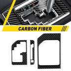 3Pcs Gear Shifter Panel Cover Carbon Fiber Sticker for Toyota Tundra (2014–2021)
