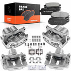 Set of 12 Brake Pads and Calipers for Ford Edge (2007–2008) FWD