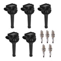 Set of 5 Ignition Coils & Spark Plugs for Volvo C70 S60 S70 S80 V70 XC70 XC90