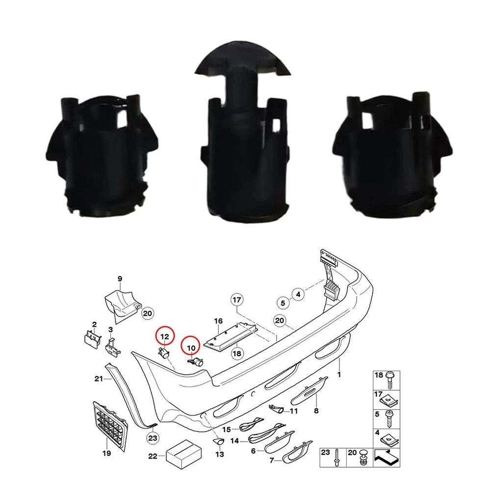 Rear Bumper Sensor Bracket for BMW X5 E53 (1999–2006) 51128408389 391 392