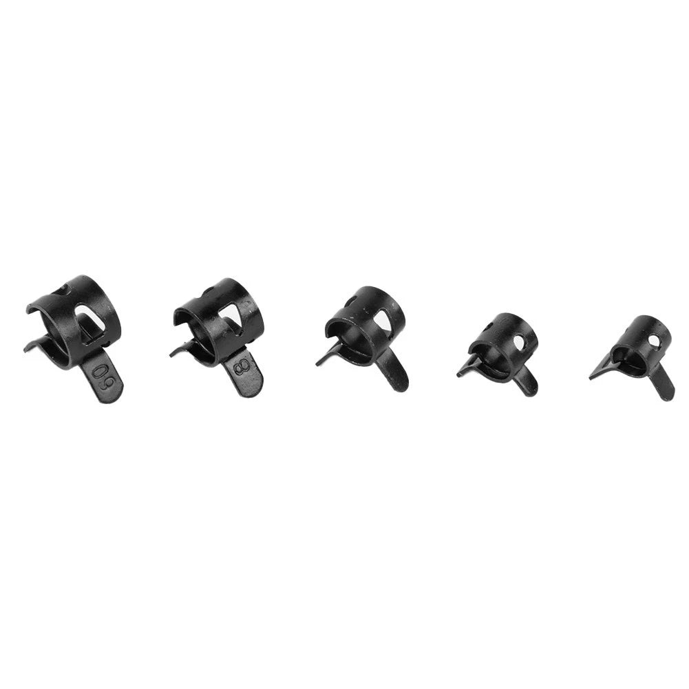 50PCS Black Steel Spring Hose Clips for Silicone Hoses