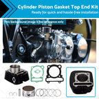 Top End Kit Cylinder Piston Gasket for Yamaha Big Bear 350 (1987–1999)