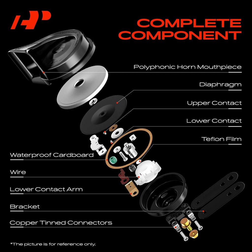 80mm Black Snail Horn for Honda Civic