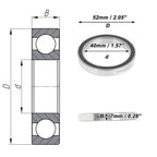 Deep Groove Ball Bearing P4 for Scooter Skateboard Wheel (40x52x7mm)