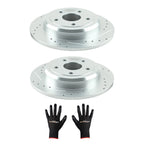 Rear Drilled & Slotted Disc Brake Rotor for Dodge Durango (2011–2020) S-53061