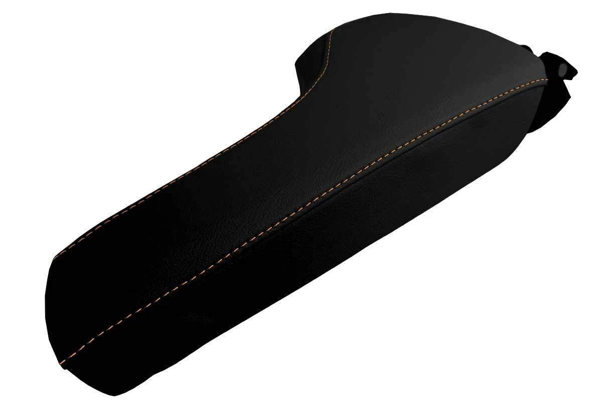 Console Lid Pull Over Cover Leather for Chevrolet Camaro (2016–2023) Orange Stitch