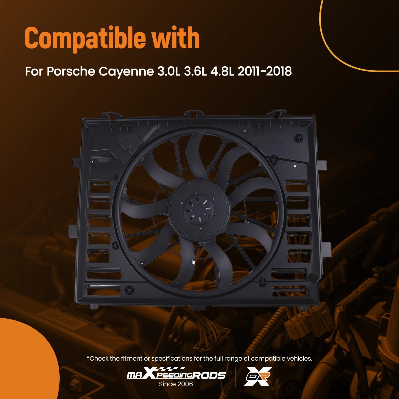 Electric Radiator Cooling Fan for Porsche Cayenne (2011-2018)