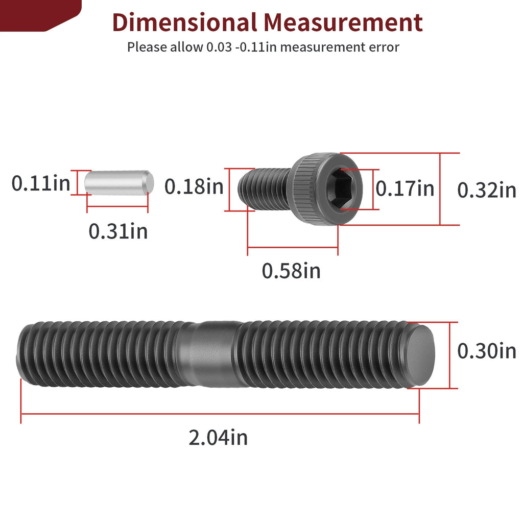 Cylinder Head Bolts Studs for Yamaha YZ125 (2007–2021)
