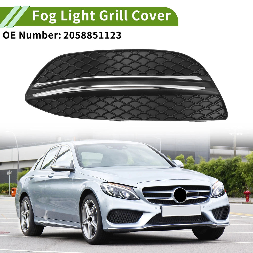 1Pc Fog Light Grill for Mercedes Benz C-Class (2015–2018) No. 2058851123