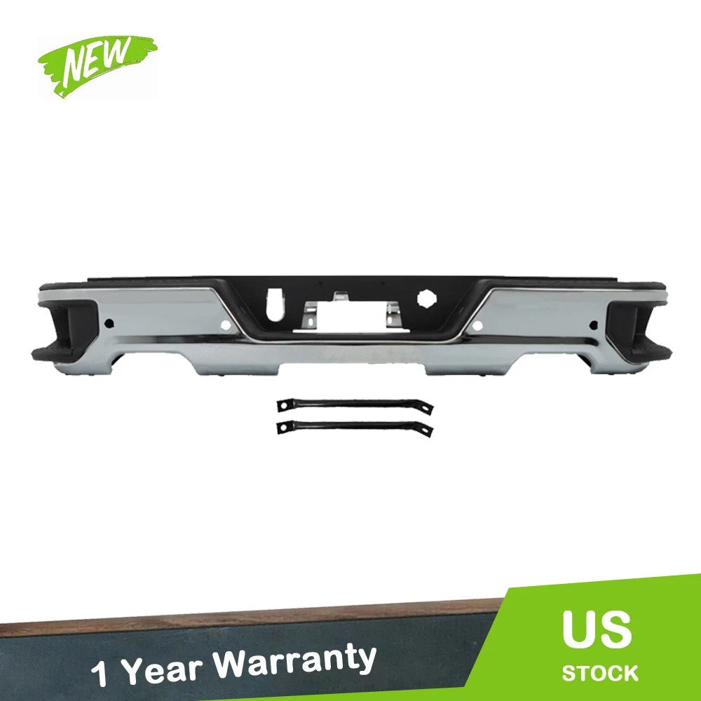 Steel Rear Bumper Assembly for Chevy Silverado GMC Sierra 1500 (2019–2023)