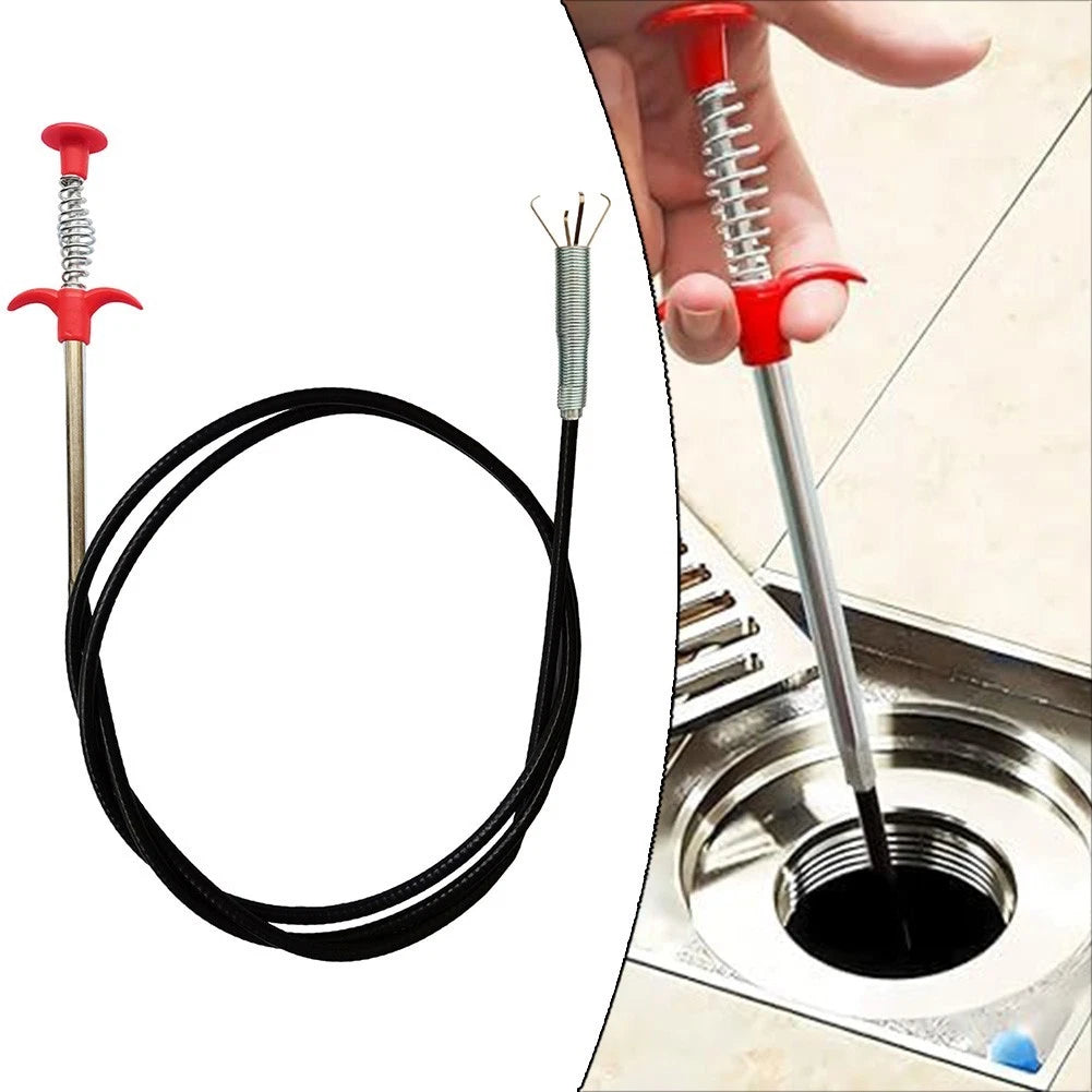 Flexible Drain Snake Tool for Sink and Tub Clog Removal (0.6m, 2.0m)