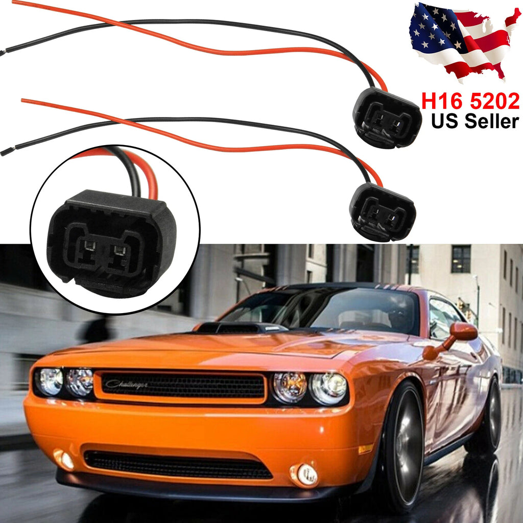 H16 PS24W Bulbs Connector for 5202 Fog Light Wiring Pigtail Harness (—)