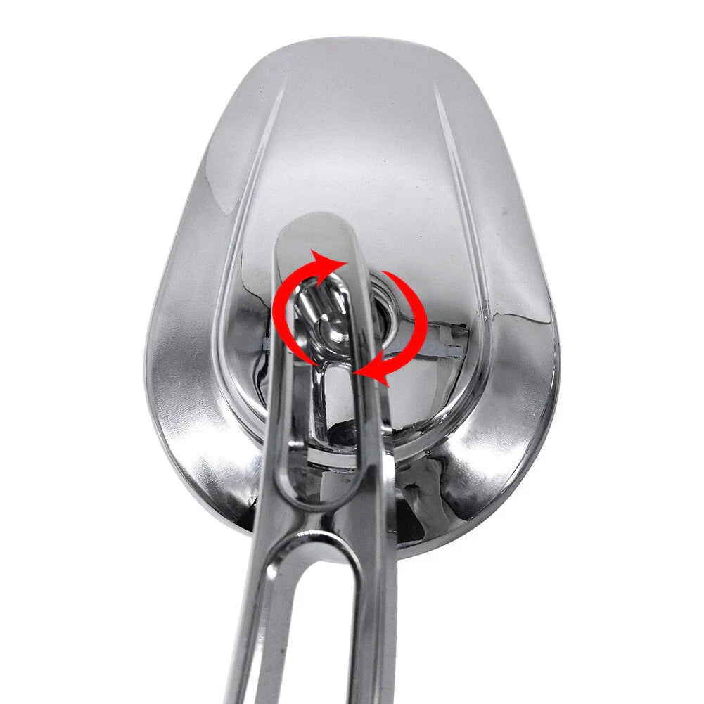 Chrome Rear-View Mirrors for Harley Road Street Glide Sportster Dyna Softail (2006-2023)