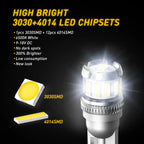 Set of 4 AUXITO T10 White LED License Plate Side Marker Light Bulbs for US Vehicles