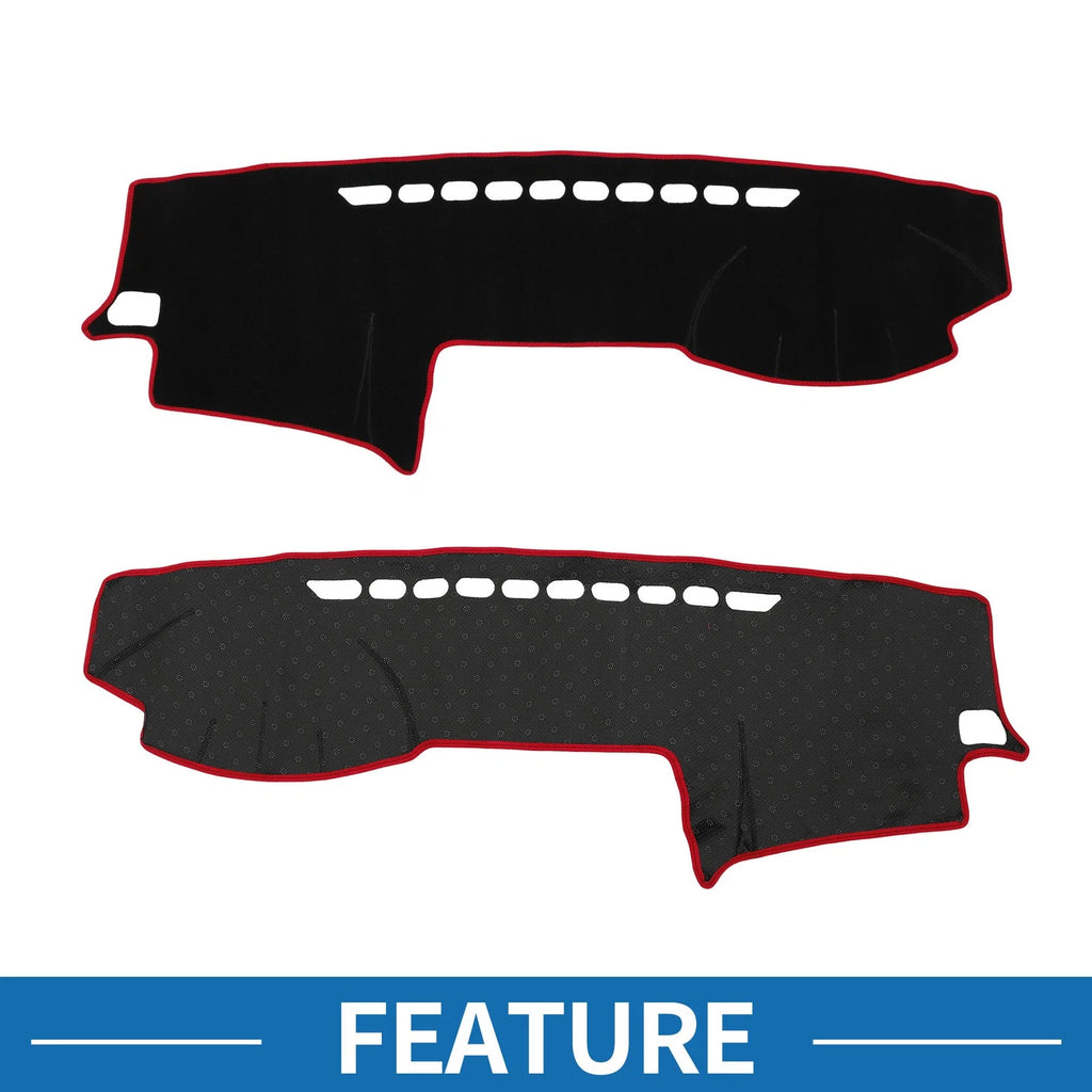 Dashboard Cover Mat for Toyota Land Cruiser Prado J120 (2003–2009) Black Red