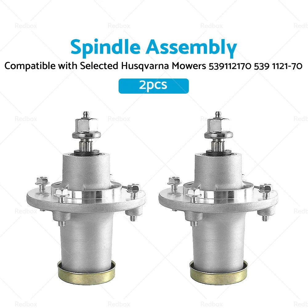 2X Spindle Assembly for Husqvarna Mowers (539112170, 539 1121-70)