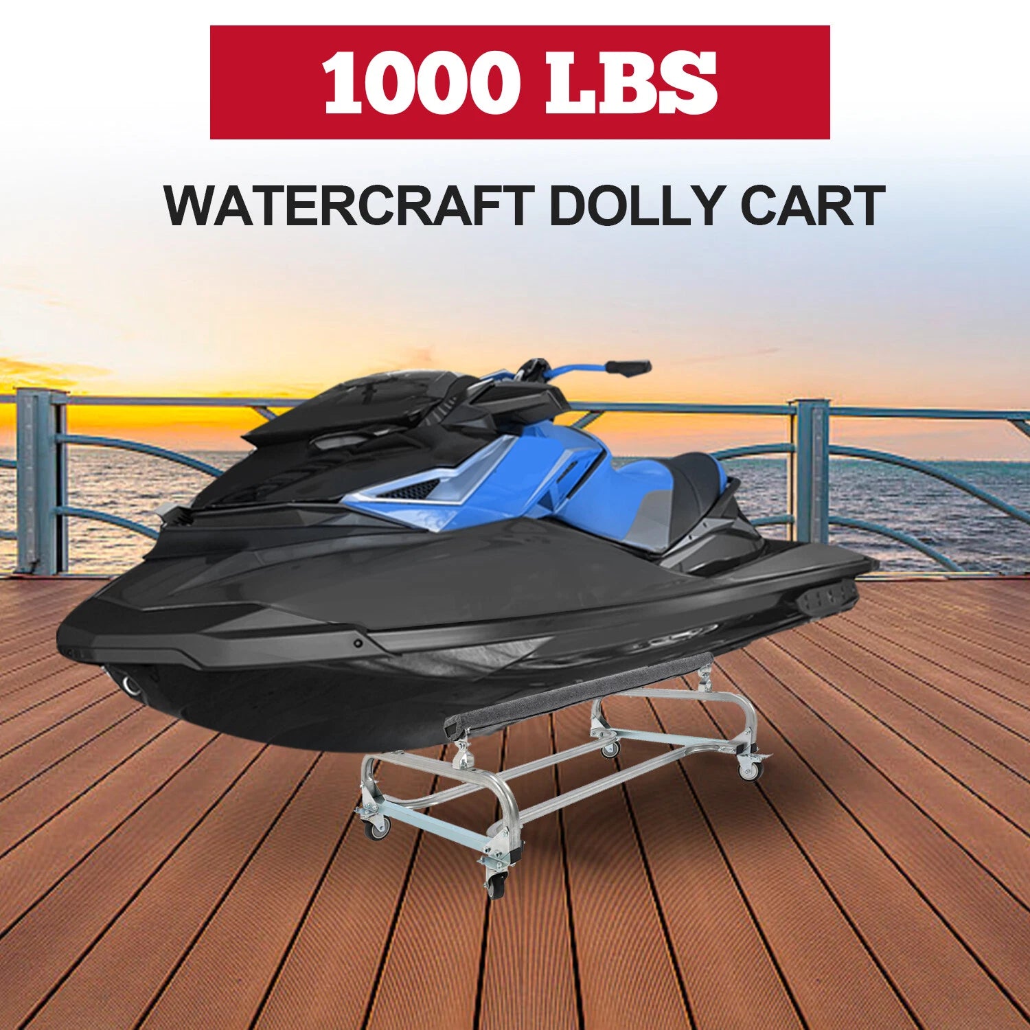 Watercraft Dolly for PWC Jet Ski (34"x48")