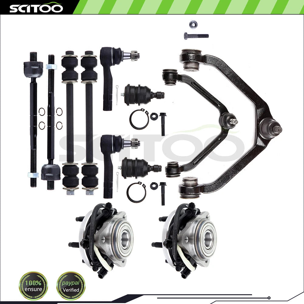 Set of 12 Front Control Arm Sway Bar End Wheel Bearing Hub for Ford Ranger (2003–2004)